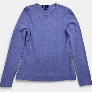 Charter Club Women's Small 2-Ply Cashmere Sweater Lavender Crew Neck Long Sleeve